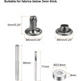 thumbnail image 2 of 200 Sets Leather Rivets 6 x 6mm Metal Double Cap Rivet Snaps Studs Fasteners with 3pcs Setting Tools Rivets for Leather Craft DIY Repair Decoration, Gunmetal, 2 of 7