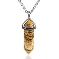 thumbnail image 1 of Angelstones Picture Jasper Gemstone Hexagonal Pointed Reiki Chakra Pendant Necklace 20", 1 of 3