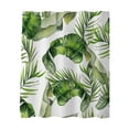 thumbnail image 2 of Rideau de Douche Imperméable Imprimé Stéréoscopique Tropical Jungle Botanique Feuille Fleur Saison Polyester Rideau de Douche avec Crochets, 2 of 6