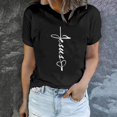 thumbnail image 1 of EGNMCR Easter Chemises pour Femmes Chemises Imprimé Easter Mode Printemps et Été pour Femmes Motif Imprimé Easter Col Rond T-shirt à Manches Courtes Haut/chemise T-Shirts pour Femmes, 1 of 7