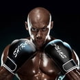 thumbnail image 4 of Almencla Gants de Boxe Sparring MMA Kickboxing Muay Thaï GYM Combat Punching 8oz_Black, 4 of 8
