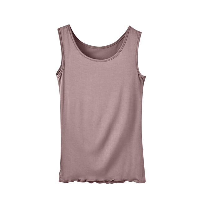 Birdeem Camisoles Femme Femmes Été Grande Décontractée Mode Couleur Unie Col Rond Haut Camisole