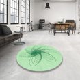 thumbnail image 4 of Ahgly Company Tapis d'Intérieur Lavable en Machine Carré Vert Menthe Transitionnel, 4 Pieds Carré, 4 of 7