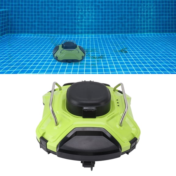 Nettoyant pour Piscine, Nettoyeur de Piscine Robotique Sans Fil à 360 Degrés, Nettoyage Puissant, Aspirateur de Piscine Automatique avec Planification Automatique des Itinéraires pour Planchers de Piscines Plates 100-240 V