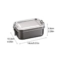 thumbnail image 3 of Compartiment à Lunch à Double Couche en Acier Inoxydable, Contenant à Céréales pour Étudiants, Contenants de Rangement Alimentaires Transparents, Grands Contenants de Rangement en Verre avec Couvercles, Contenant à Riz, Contenants de Rangement avec Tiroirs, 3 of 3
