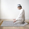 thumbnail image 4 of Foldable Islamic Prayer Mat - Soft Flannel Non-Slip Travel Rug for Home, Office, Mosque - Portable Kneeling Mat with Embossed Design - Warm & Breathable - Ideal Gift for Muslims, 4 of 5
