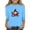 #0408-Sky Blue, variant on Cowsor Kids' Printed 3/4 Sleeve Top - Round Neck Casual Shirt, Cute Prints for Daily Wear, Sleep & Birthday Gifts, Soft Breathable Fit 3-13 Years