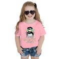 thumbnail image 4 of WEAIXIMIUNG T-Shirts à Col Montant pour Fille Enfant Filles Mignon Imprimé Graphique Col Rond Manches Courtes Tee Été Décontracté T-Shirt, 4 of 4