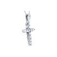 thumbnail image 2 of 1/2ct Diamond 14K White Gold Cross Pendant Necklace, 2 of 2