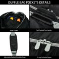 thumbnail image 3 of Sac de Sport Extra Grand 105 L 32,5 Pouces Bagage Léger pour Voyage - Noir, 3 of 7