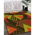 thumbnail image 3 of Ahgly Company Machine Washable Indoor Rectangle Transitional Maroon Red Area Rugs, 7' x 10', 3 of 7