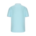 thumbnail image 4 of DPTALR T-Shirt Décontracté pour Homme, Coupe Ajustée, Col Rabattu, Couleur Unie, Manches Courtes, Haut, Blouse, 4 of 6