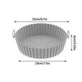 thumbnail image 3 of Xihbxyly Air Fryer Liners 8.5 Inch Food Grade Silicone Air Fryer Liners High Temperature Resistant and Easy to Clean Air Fryer Liners Reusable Suitable for Air Fryer Ovens, 3 of 4