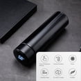 thumbnail image 3 of Stainless Steel Smart Water Bottle with LED Temperature Display - 480ml Silver Vacuum Insulated Flask, 24H Hot & Cold Retention, Leak-Proof, Built-in Filter, BPA-Free, Portable for Travel, Camping,, 3 of 6