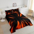 thumbnail image 4 of Erosebridal Orange Stripe Bedding Toddler Comforter Set, Gradient Geometric Ombre Down Comforter, Futuristic Decor, Reversible, 4 of 7