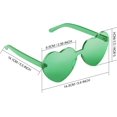 thumbnail image 2 of ORUYROP Heart Shape Sunglasses Rimless Transparent Heart Glasses Colorful Party Favors, 2 of 7