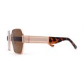 thumbnail image 4 of Womens Metal Rim Oversize Mafia Mob Fashion Sunglasses Gold Tortoise Brown, 4 of 4