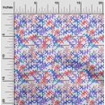 thumbnail image 2 of oneOone Silk Tabby Medium Blue Fabric Abstracts Sewing Material Print Fabric By The Yard 42 Inch Wide, 2 of 4