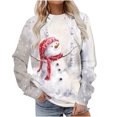 thumbnail image 2 of Sweat à Capuche de Noël pour Femmes Manches Longues Décontracté Impression de Noël Col Rond Pull Tunique Hauts Sweat-Shirts Tendance en Solde, 2 of 5