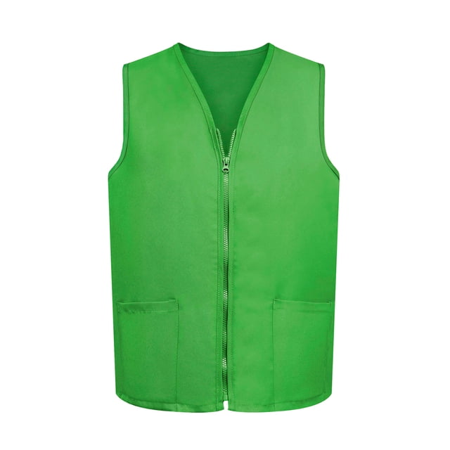 TOPTIE Adult Volunteer Work Vest Event Supermarket Apron Vests - Green