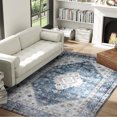 thumbnail image 2 of HOMCOM 5x7 Area Rug, Vintage Machine Washable Rug for Living Room, Blue, 2 of 10