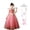 A#Pink Dress+Accessories, variant on Princess Birthday Dress Girls Pink Costume Halloween Christmas Fancy Cosplay Party Outfits (w/Accessories)