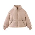 thumbnail image 1 of Redempat Winter Essential Comfortable And Warm Women S Puffer Jacket Easy To Clean Stylish And Fashionable khaki S, 1 of 6