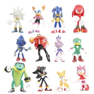12 pcs Sonic Toys,1.68-2.22" Tall Action Figures Playset Gifting, Decorating, Collecting,etc.Surprise Christmas birthdays Gift for Kids boys girls
