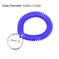 thumbnail image 2 of Unique Bargains Porte-Clés Spirale Extensible en Plastique à Ressorts de Poignet, Bleu Clair, Lot de 6, 2 of 5