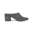 thumbnail image 3 of BLISSFUL STEP Women's Slides Block High Heels Slip on Pointed Toe Slide Mules Grey 7, 3 of 7