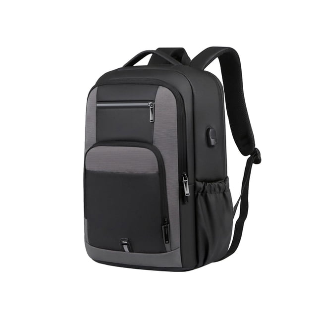 Matoen12 Waterproof Large Capacity Business Backpack for Men, Oxford Cloth Travel Bag with USB Port, Computer Backpack Suitable for 17 Inches Laptop & Tablet