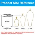thumbnail image 3 of Uxcell Electroplated Iron 5 inch Lamp Harp Kit with Finial Lamp Shade Holder for DIY Gold Tone 2 Set, 3 of 6