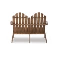 thumbnail image 2 of Teak Adirondack Outdoor Double Bench, 2 of 7