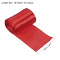 thumbnail image 2 of Unique Bargains 5cmx5m Finish Line Satin Ribbon Poly Tape Athletics Sprint Run Race, Red 2 Pack, 2 of 5