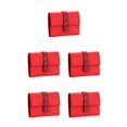 thumbnail image 3 of pitrice Leather Women Purse Rectangular Trifold for Zipper Hasp Stylish Card Holder Photo Folder Wallet Notecase Birthday Gift Red 5Set, 3 of 6