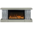 thumbnail image 1 of Electric Fireplace Floating Mantel Shelf with Lighting, Urban Cement, 1 of 6