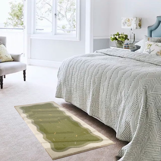 Soft Flocking Area Rugs for Bedroom,Plush Non-Slip Accent Carpet,Cozy Floor Mat for Living Room Decor,Large Size Runner Rug,SouMaox
