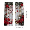 thumbnail image 3 of TIELUTT Rideaux Imprimés pour les Fêtes 2 Pcs de Rideaux Plats 2D Imprimés Rouges avec Paire de Rideaux Rideaux Épais pour l'Hiver Rideaux Étroits pour Fenêtres Latérales Rideau de Douche Rideau de Douche Extra Grand, 3 of 6