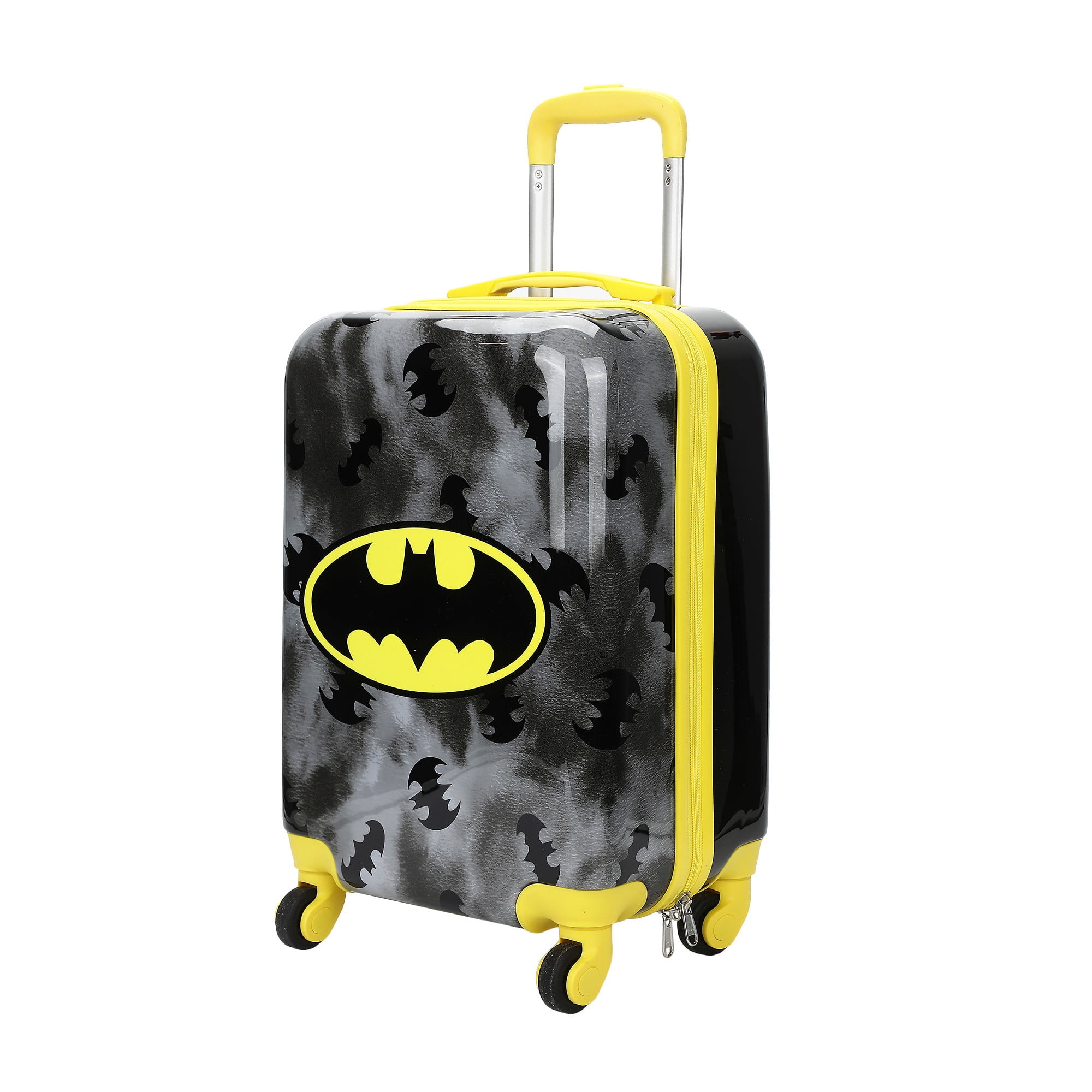 Batman Core Adult 4-Wheel ABS 20" Suitcase Luggage for Travel, Black/Yellow
