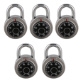 thumbnail image 1 of 5X Cadenas Maître à Code 50 mm avec Cadran Fixe Rond à Combinaison, 1 of 8