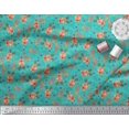 thumbnail image 3 of Soimoi Green Poly Georgette Fabric Christmas Theme Party Print Fabric by Yard 52 Inch Wide, 3 of 3