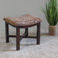 thumbnail image 1 of International Caravan Furniture Piece Arizona Abaca Rectangular Cushioned Top Stool, 1 of 2