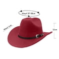thumbnail image 2 of New Straight Cowboy Hat - British Style Fedora Flat Top Black Wool Top Hat, 2 of 2