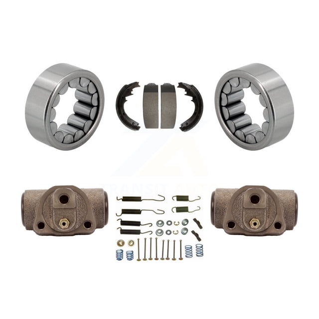 Transit Auto Rear Wheel Cylinders and Drum Shoes Hardware Bearing Kit for Car 1999-2000 Cadillac Escalade - Left Right Side (Driver Passenger) K7D-101505