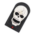 thumbnail image 1 of Clochette de Porte Animée Parlante, Facile à Utiliser avec Langue Qui Se Déplie, Accessoire de Déco Intérieur Extérieur Résistant aux Intempéries, Décoration d'Halloween pour Maison, Bar, Fête, Forme de Crâne, 1 of 8