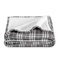 thumbnail image 1 of Bare Home Plush Sherpa Bed Blanket - Fluffy & Soft - Reversible - Lightweight - Twin/Twin XL, Stirling Plaid - Gray/White, 1 of 4