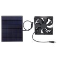 thumbnail image 3 of Solar Panel Powered Fan, Solar Exhaust Fan Eliminate Smell 3.5W 6V USB Voltage Regulator Effective  For Greenhouse, 3 of 8