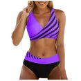 thumbnail image 1 of 2025 Women's High Waisted Tankini Junior Bathing Suits Shorts Two Pieces Tankini Set Bikini Tops for Women Large Bust Supportive, 1 of 5