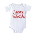 thumbnail image 1 of MIASHUI Barboteuse Garçon Fille Saint-Valentin Manches Courtes Justaucorps Vêtements, Rose, 0-3 Mois, 1 of 4