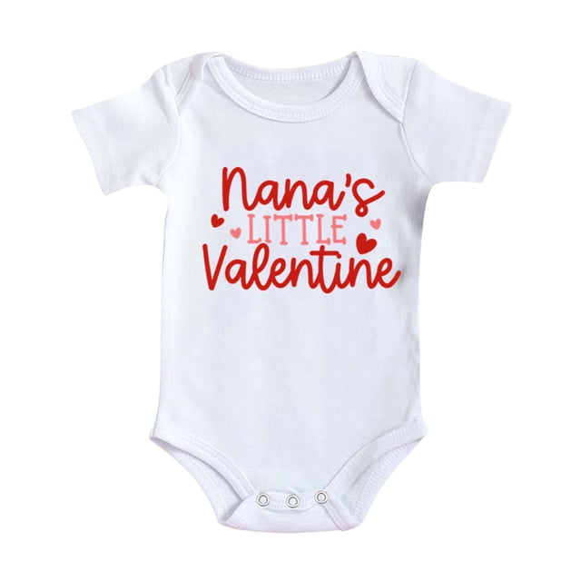 MIASHUI Barboteuse Garçon Fille Saint-Valentin Manches Courtes Justaucorps Vêtements, Rose, 0-3 Mois